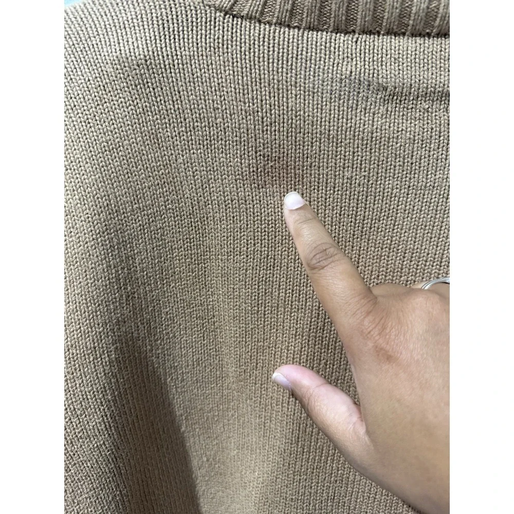 Ralph Lauren Polo Vintage XL‎ TAN Sweater 100% Cotton
